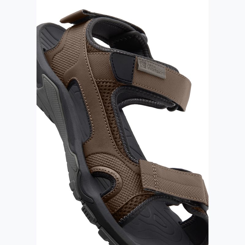 Sandali Jack Wolfskin Lakewood Cruise da uomo, caffè freddo 6