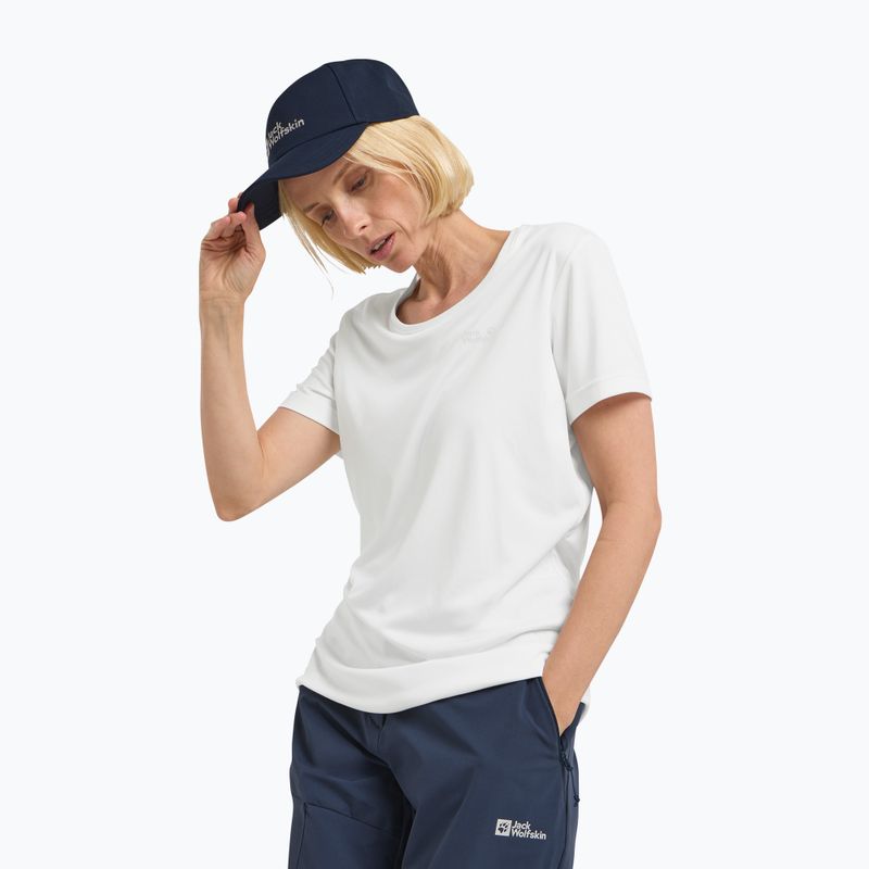 Maglietta da trekking da donna Jack Wolfskin Tech T stark white 4