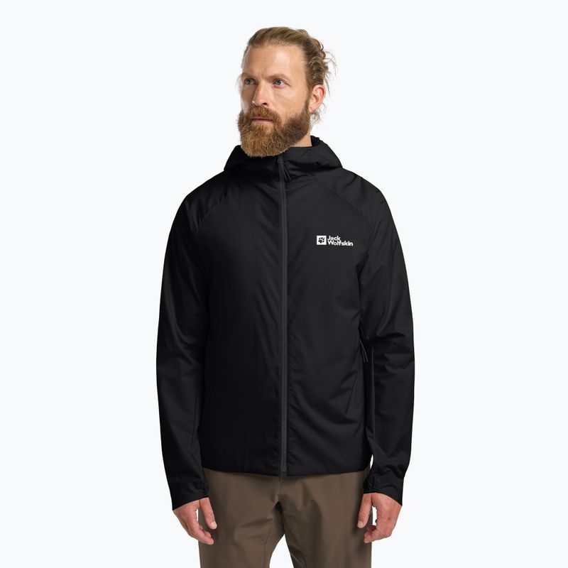 Giacca a vento Jack Wolfskin Prelight Octa nera da uomo