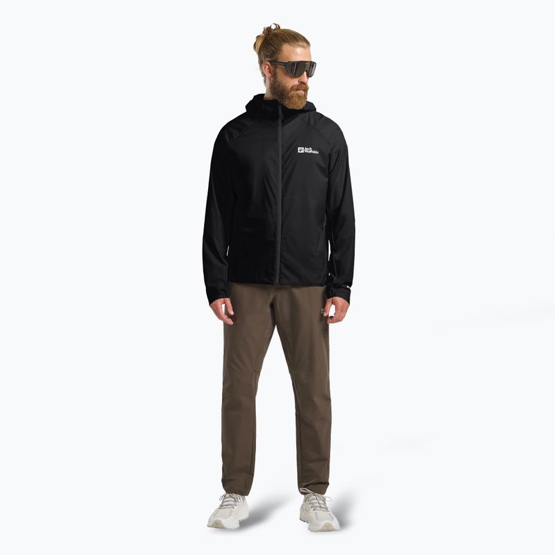 Giacca a vento Jack Wolfskin Prelight Octa nera da uomo 2