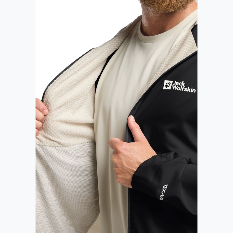 Giacca a vento Jack Wolfskin Prelight Octa nera da uomo 5
