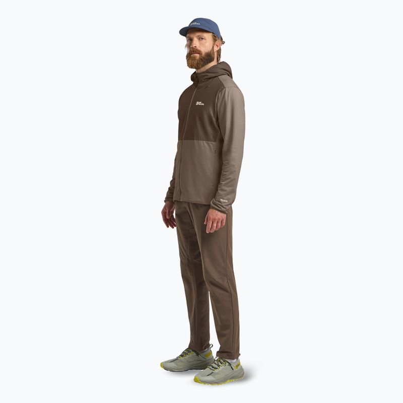 Felpa da trekking Jack Wolfskin Prelight Trail Hoody da uomo, caffè freddo 2