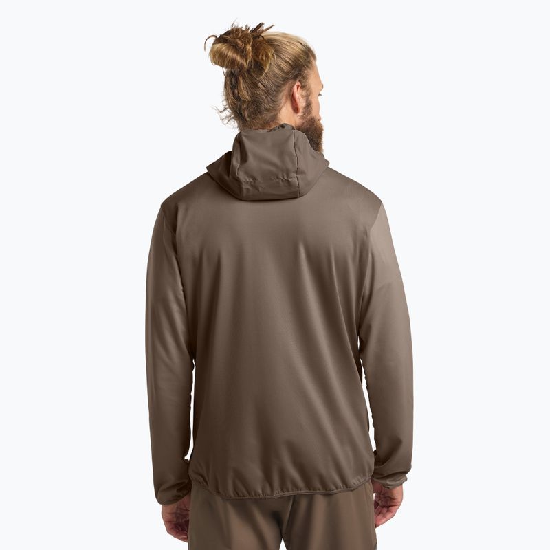 Felpa da trekking Jack Wolfskin Prelight Trail Hoody da uomo, caffè freddo 3