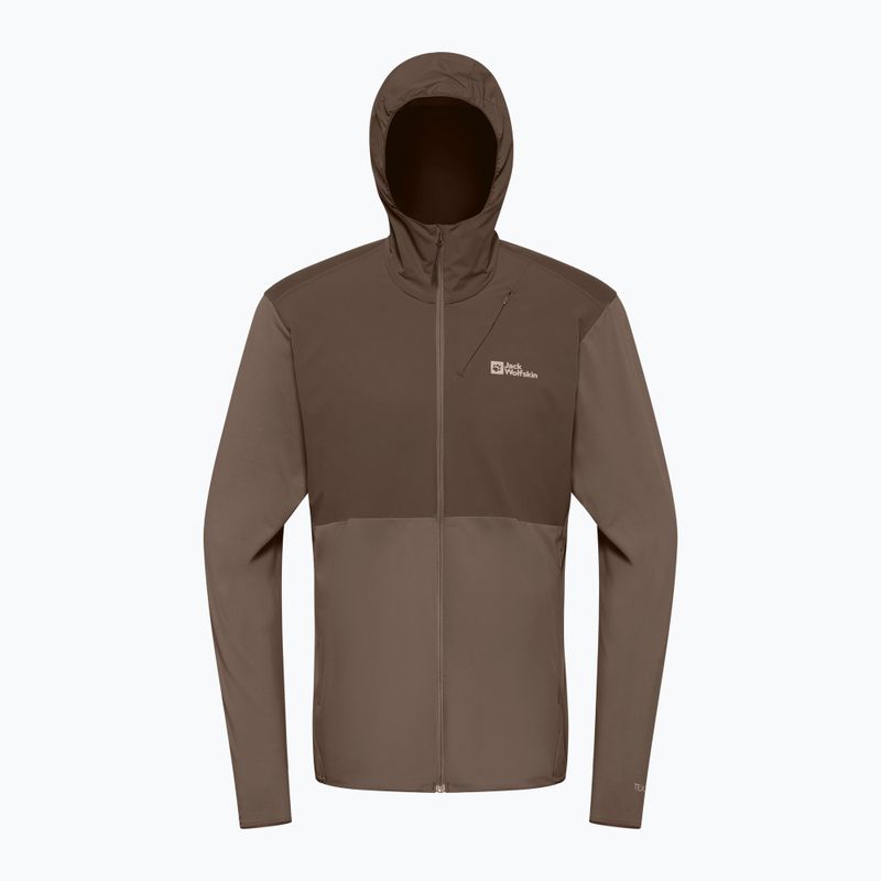 Felpa da trekking Jack Wolfskin Prelight Trail Hoody da uomo, caffè freddo 7