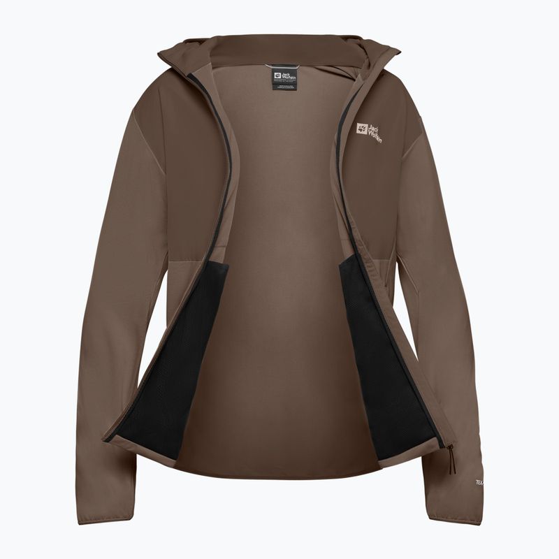 Felpa da trekking Jack Wolfskin Prelight Trail Hoody da uomo, caffè freddo 9