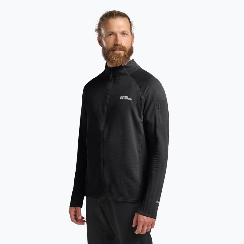 Jack Wolfskin giacca da trekking da uomo Prelight Full Zip nero