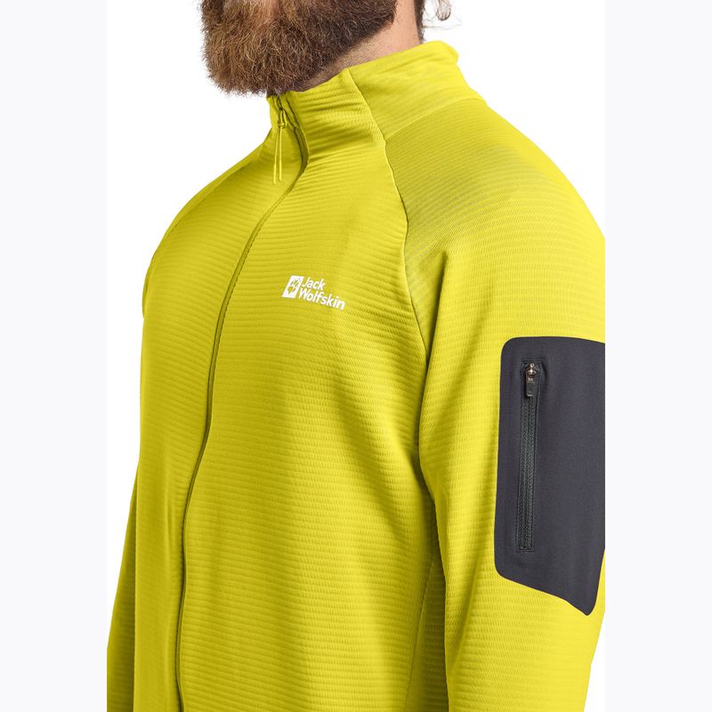 Jack Wolfskin Prelight Full Zip giacca da trekking da uomo chartreuse 4