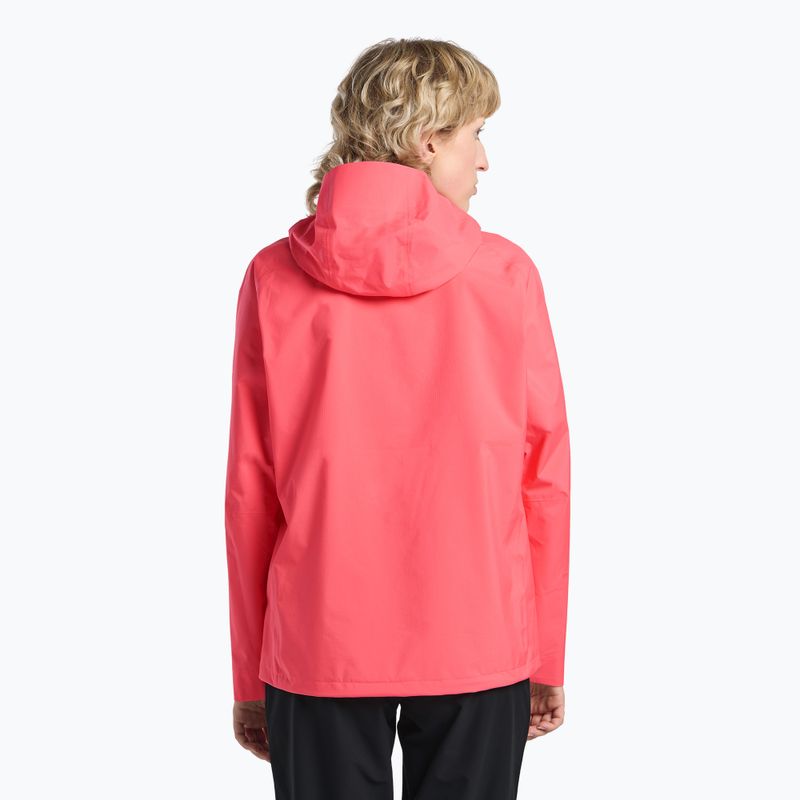 Giacca da pioggia Jack Wolfskin Prelight 2.5L LT da donna, corallo tramonto 3