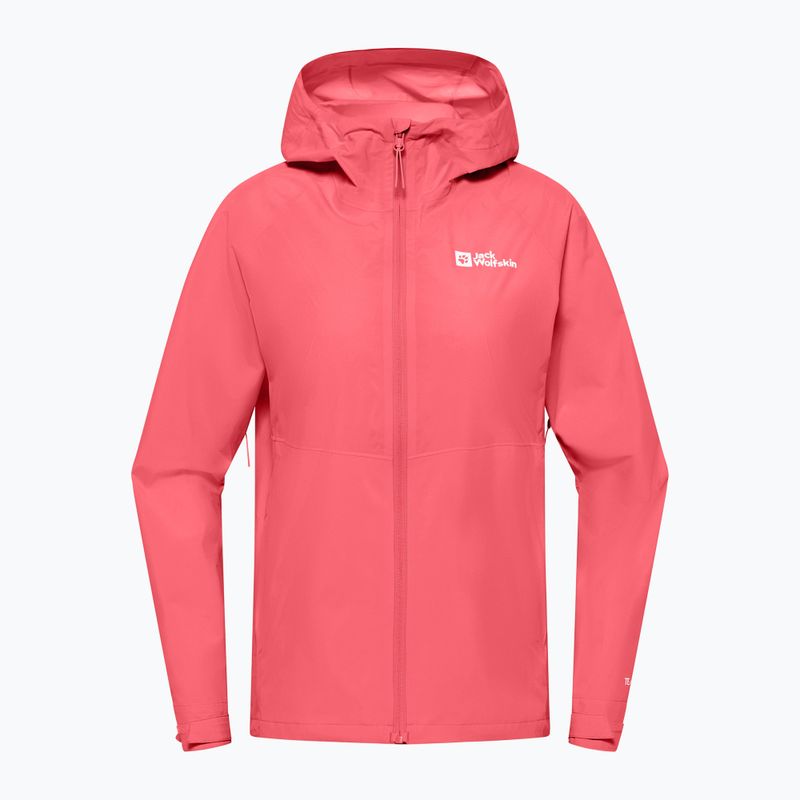 Giacca da pioggia Jack Wolfskin Prelight 2.5L LT da donna, corallo tramonto 7