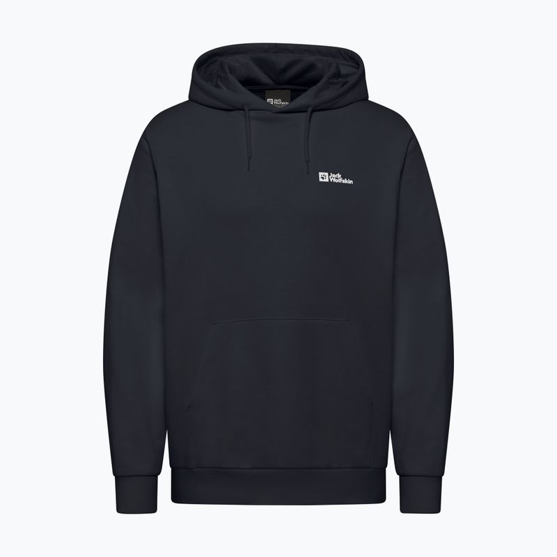 Felpa con cappuccio Jack Wolfskin Essential da uomo, blu scuro 7
