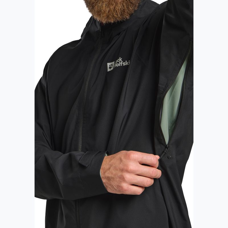 Jack Wolfskin Prelight 2.5L LT giacca antipioggia da uomo nero 6