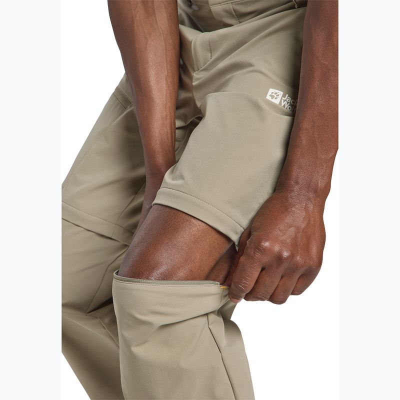 Pantaloni da trekking da uomo Jack Wolfskin Pico Trail Zip Off stone 6