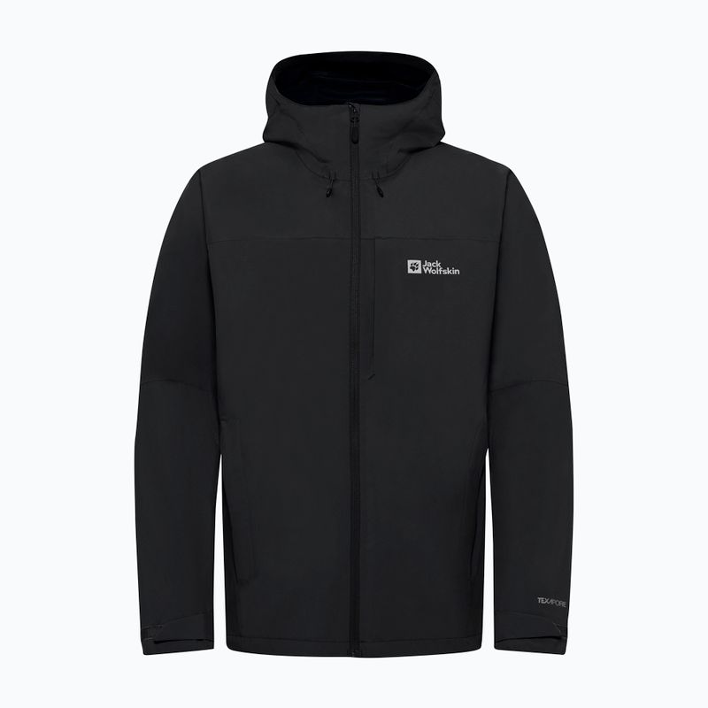 Giacca antipioggia da uomo Jack Wolfskin Tempest 2l nera 8