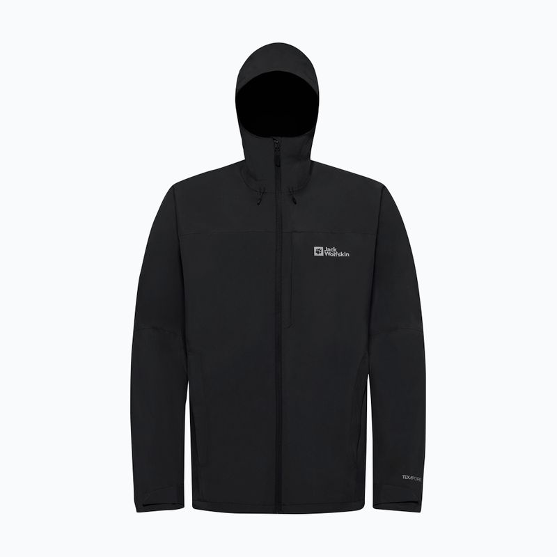Giacca antipioggia da uomo Jack Wolfskin Tempest 2l nera 9