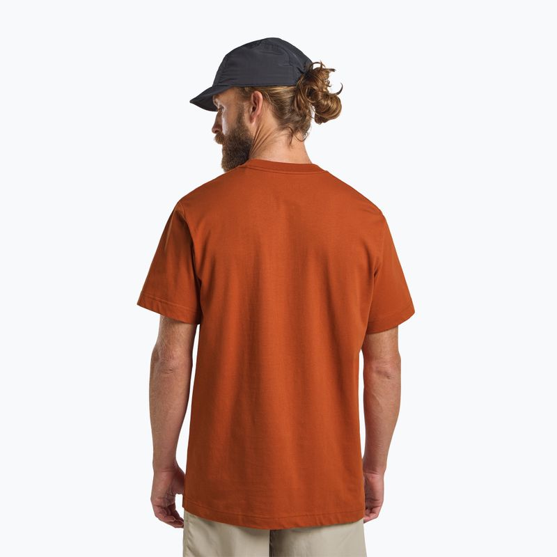 Maglietta Jack Wolfskin da uomo Jack Wolfskin Brand T arancione bruciato 3