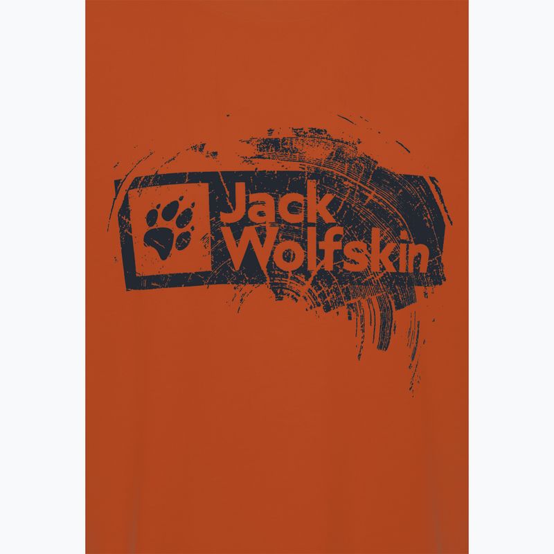 Maglietta Jack Wolfskin da uomo Jack Wolfskin Brand T arancione bruciato 7