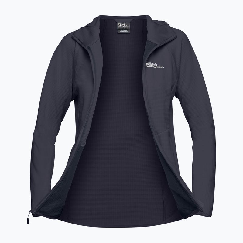 Jack Wolfskin giacca in pile da donna Kolbenberg Hooded Full Zip grafite 10