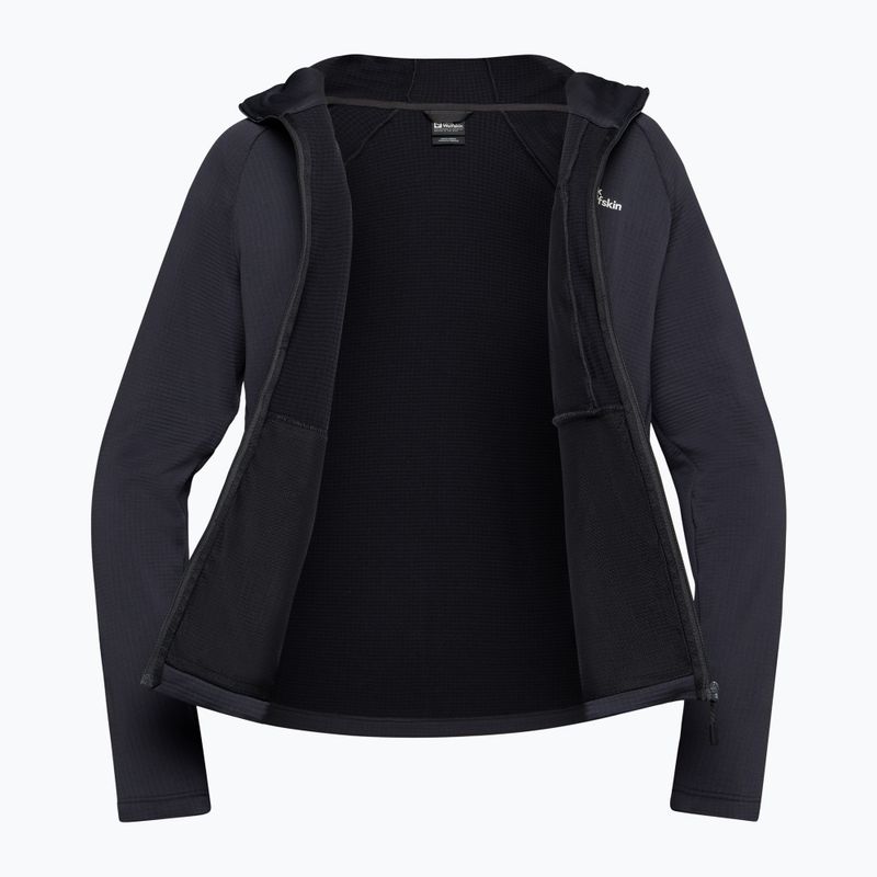 Felpa da uomo Jack Wolfskin Kolbenberg con cappuccio e zip intera in pile phantom 11
