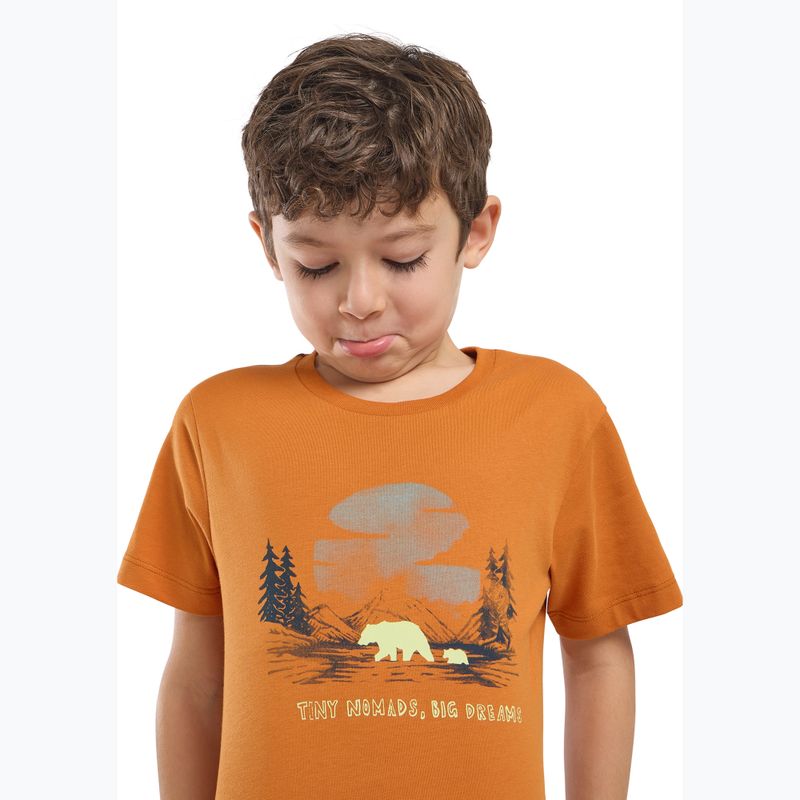 Maglietta Jack Wolfskin da bambino Graphic Cotton T stampa morbida ambra 4