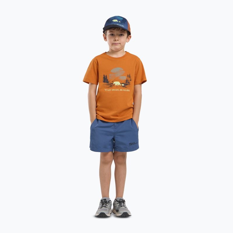 Maglietta Jack Wolfskin da bambino Graphic Cotton T stampa morbida ambra 2