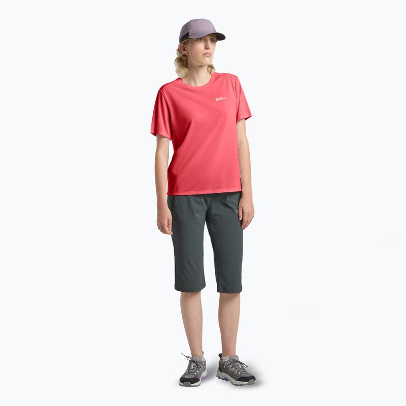 Maglietta da trekking Jack Wolfskin donna Vonnan sunset coral 2