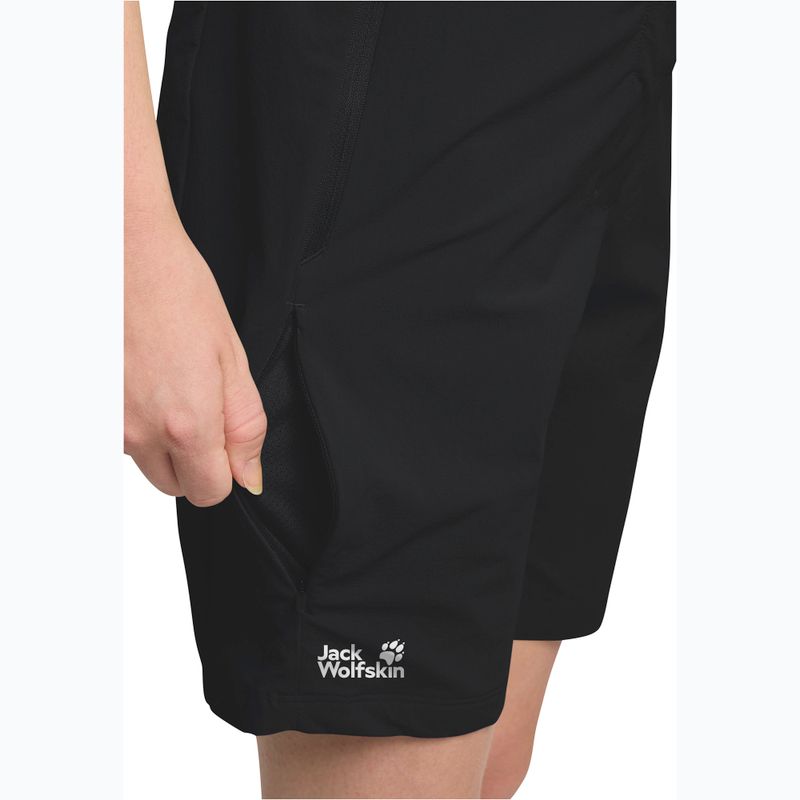 Pantaloncini da trekking Jack Wolfskin da donna Hikeout nero 6