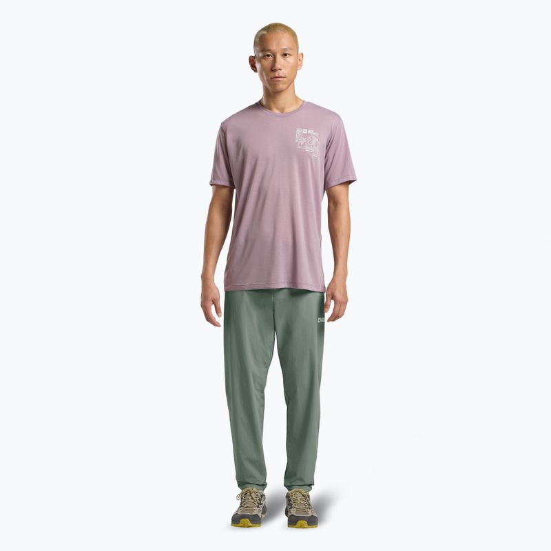 Pantaloni da trekking Jack Wolfskin da uomo Hikeout verde ardesia 2