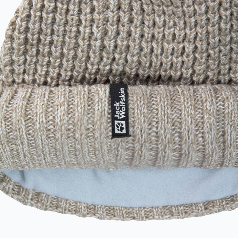 Cappello invernale da donna Jack Wolfskin Medley Knit Beanie lino 3