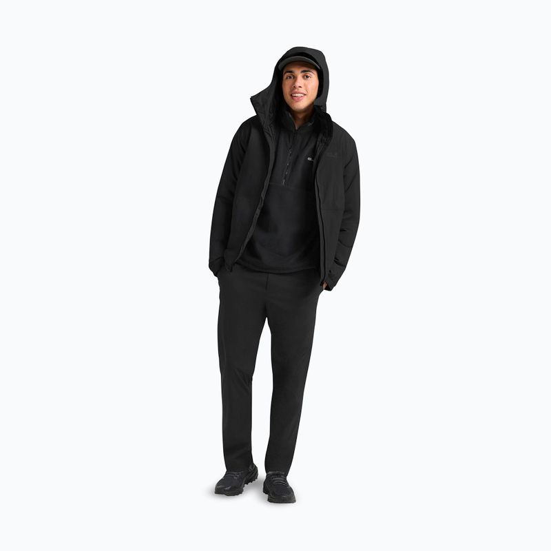 Giacca antipioggia da uomo Jack Wolfskin Pamir nera 2