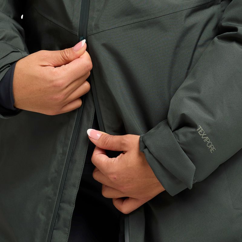 Giacca antipioggia da donna Jack Wolfskin Icecape 2L Down Ins Rds verde ardesia 5