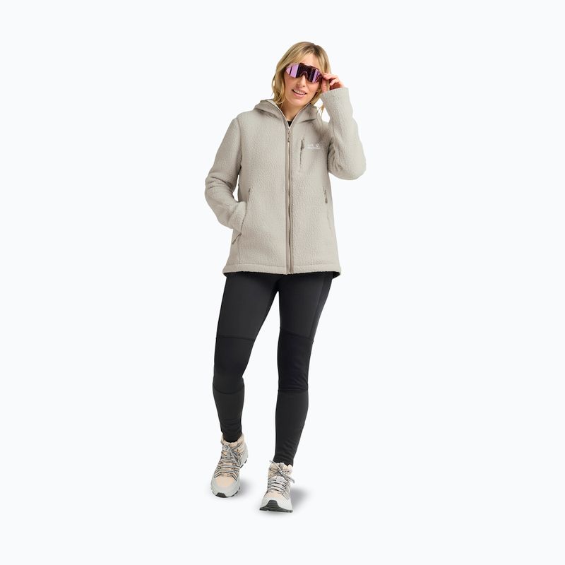 Pile donna Jack Wolfskin Cradle Mountain Full Zip colore sabbia chiaro 2