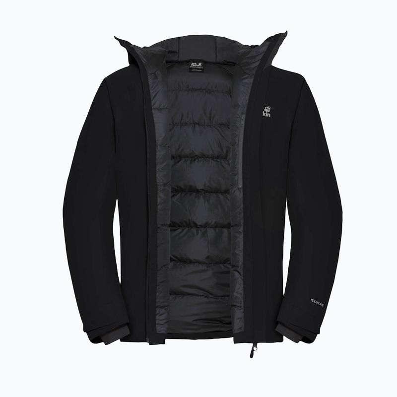 Giacca antipioggia da uomo Jack Wolfskin Icecape 2L Down Ins Rds nera 9