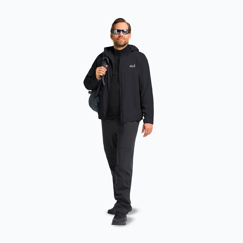 Giacca softshell da uomo Jack Wolfskin Prelight Ins nera 2