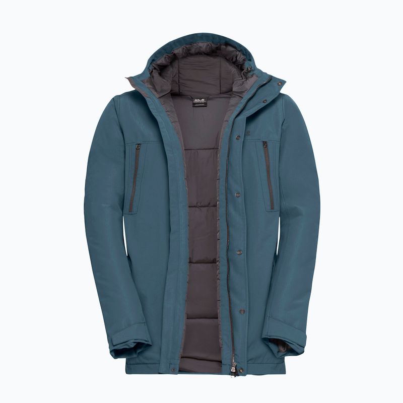 Giacca imbottita da uomo Jack Wolfskin Glacier Shield aluminium blue 9