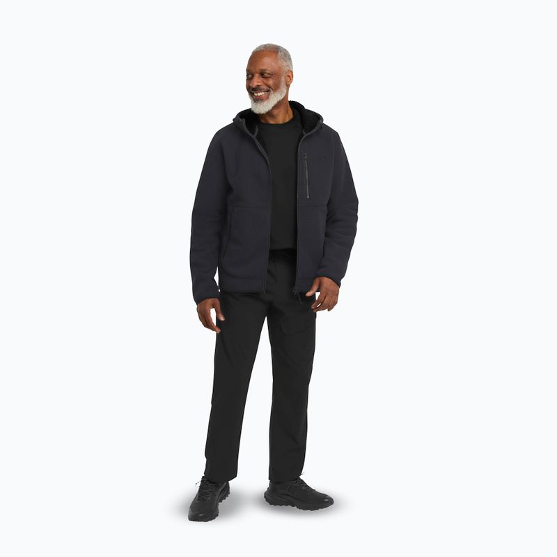 Felpa da trekking uomo Jack Wolfskin Lake Ridge con cappuccio nera 2
