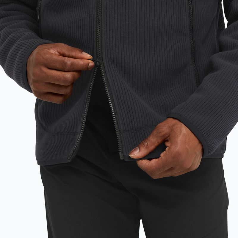 Felpa da trekking uomo Jack Wolfskin Lake Ridge con cappuccio nera 6