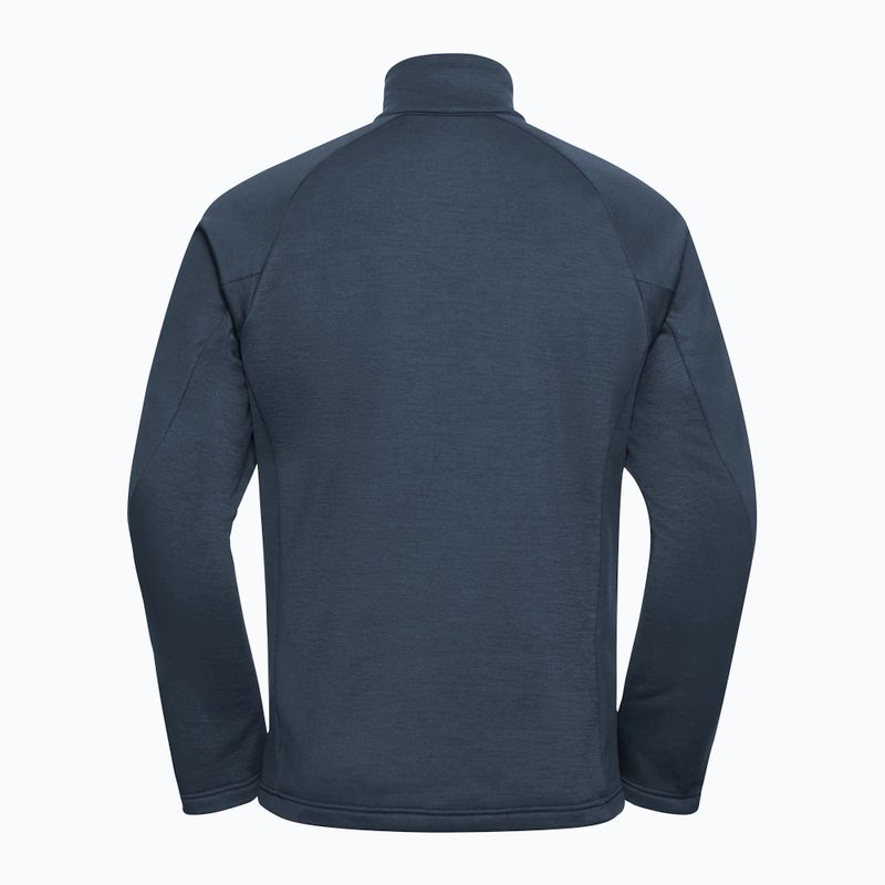 Felpa da trekking uomo Jack Wolfskin Peak District Full Zip midnight sky 8