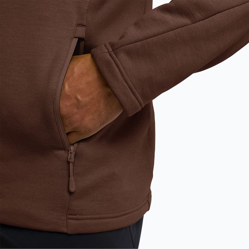 Felpa da trekking uomo Jack Wolfskin Peak District Full Ziphot choc 6