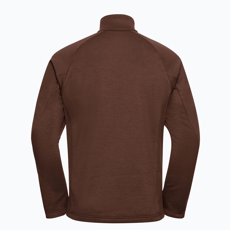 Felpa da trekking uomo Jack Wolfskin Peak District Full Ziphot choc 8