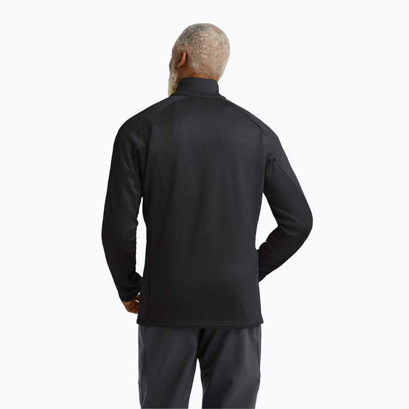 Felpa da trekking da uomo Jack Wolfskin Peak District Full Zip nera 3