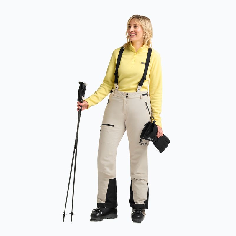 Pantaloni da sci da donna Jack Wolfskin Flowline Pro 2L Ins pale sand 2