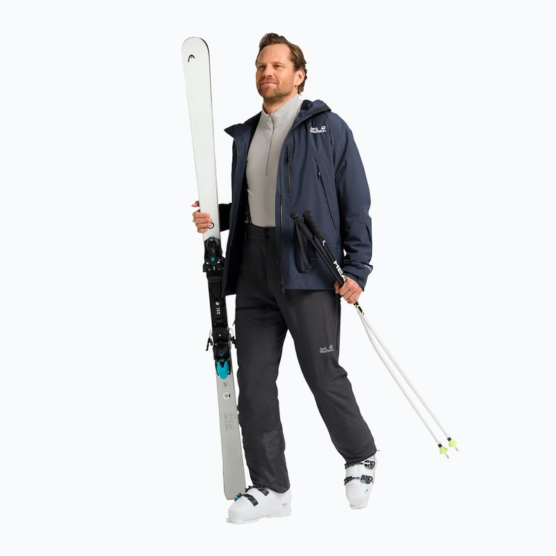 Pantaloni da sci da uomo Jack Wolfskin Flowline Pro 2L Ins black 2