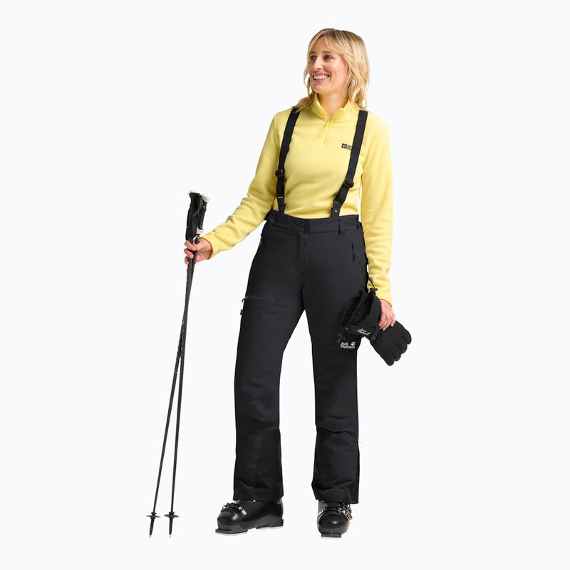 Pantaloni da sci da donna Jack Wolfskin Flowline Pro 2L Ins neri 2