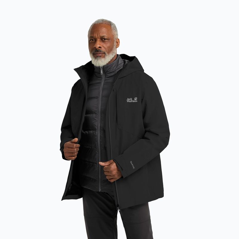 Giacca 3in1 da uomo Jack Wolfskin Icecape 3In1 Down Rds nera 4