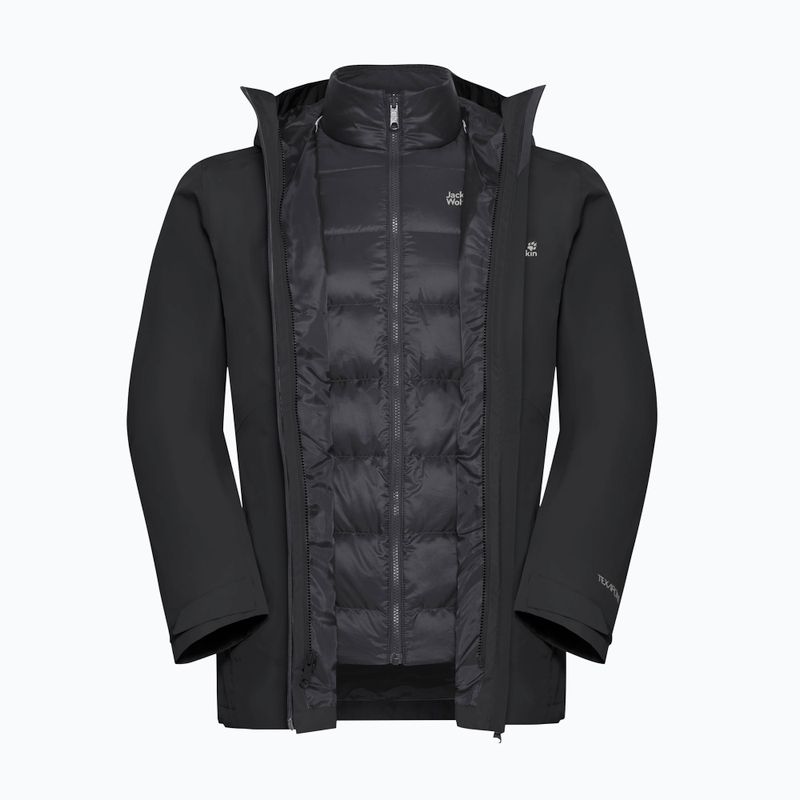 Giacca 3in1 da uomo Jack Wolfskin Icecape 3In1 Down Rds nera 12