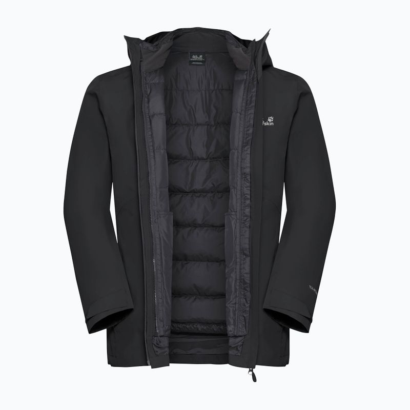 Giacca 3in1 da uomo Jack Wolfskin Icecape 3In1 Down Rds nera 13