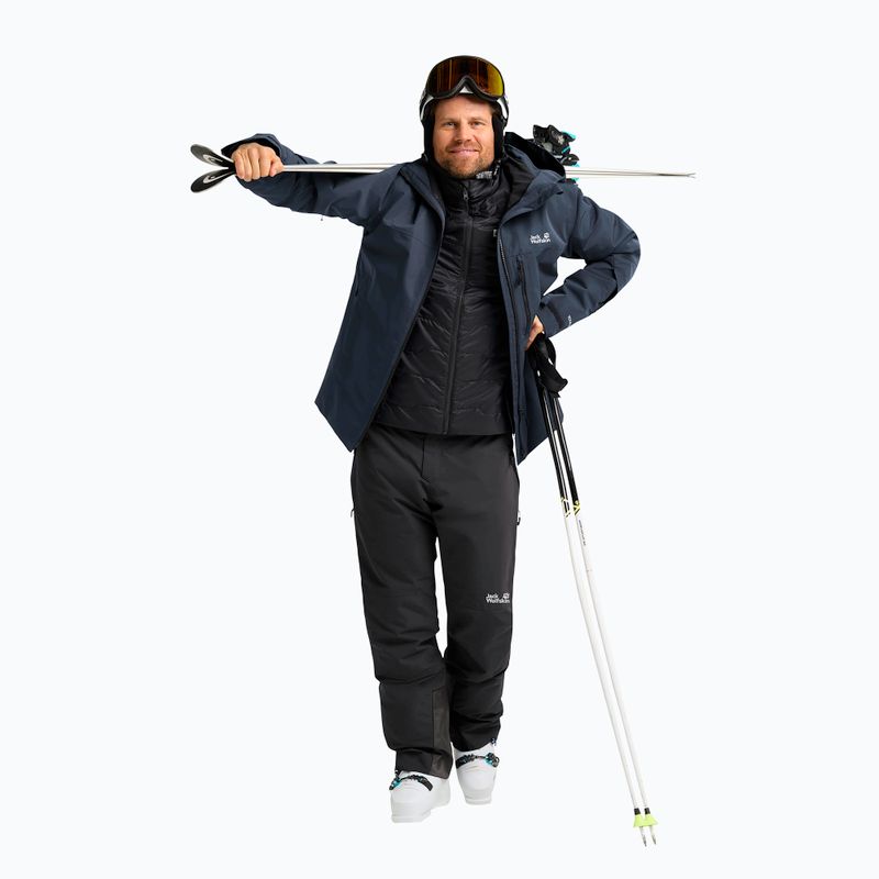 Pantaloni da sci da uomo Jack Wolfskin Flowline 2L Ins black 2