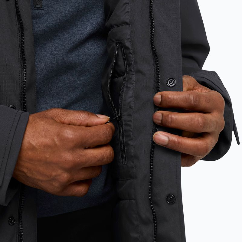 Giacca antipioggia da uomo Jack Wolfskin Canyon Shield Parka nera 6