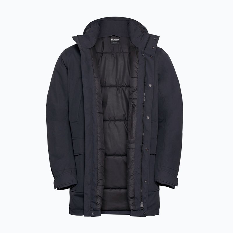 Giacca antipioggia da uomo Jack Wolfskin Canyon Shield Parka dark navy 9