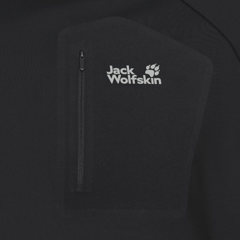 Maglia a maniche lunghe da uomo Jack Wolfskin Prelight Trail Crew nera 7